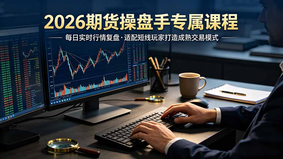2026期货操盘手专属课程-更新7月11，每日实时行情复盘，适配短线玩家打造成熟交易模式-爱搭资源网