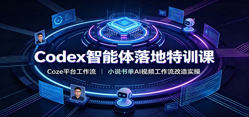 Codex智能体落地特训课:Coze平台工作流,小说书单AI视频工作流改造实操-爱搭资源网
