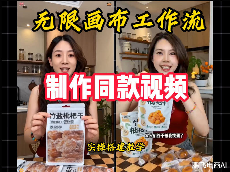 无限画布工作流一键复刻爆款带货视频，实操搭建，操作简单-爱搭资源网