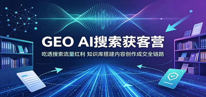 GEO AI搜索获客营：吃透搜索流量红利，知识库搭建内容创作成交全链路-爱搭资源网