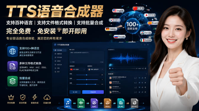 最新TTS配音,支持批量,支持文件格式转换,功能超多-爱搭资源网