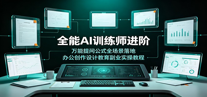 全能AI训练师进阶：万能提问公式全场景落地，办公创作设计教育副业实操教程-爱搭资源网