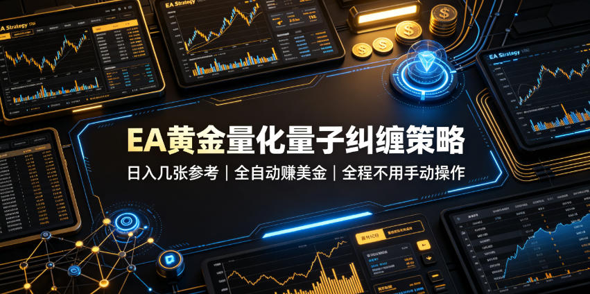 EA黄金量化量子纠缠策略,日入几张,全自动賺美金,全程不用手动操作!【揭秘】-爱搭资源网