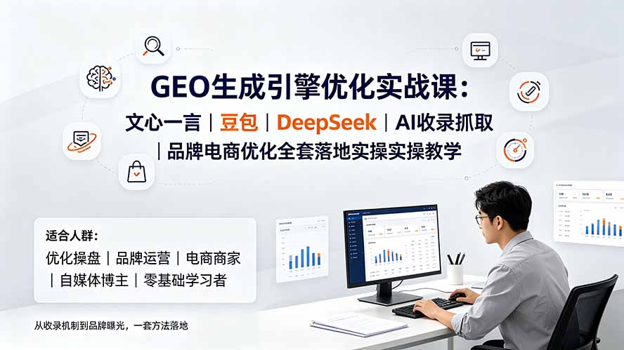 GEO生成引擎优化实战课：文心一言｜豆包｜DeepSeek｜AI收录抓取｜品牌电商优化全套落地实操教学-爱搭资源网
