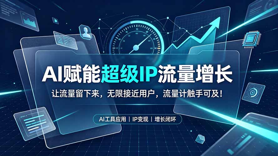 AI赋能超级IP流量增长：让流量留下来，无限接近用户，流量计触手可及！-爱搭资源网