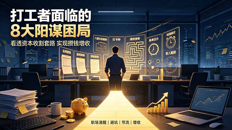 付费文章：打工者面临的8大阳谋困局，看透资本收割套路实现攒钱增收-爱搭资源网