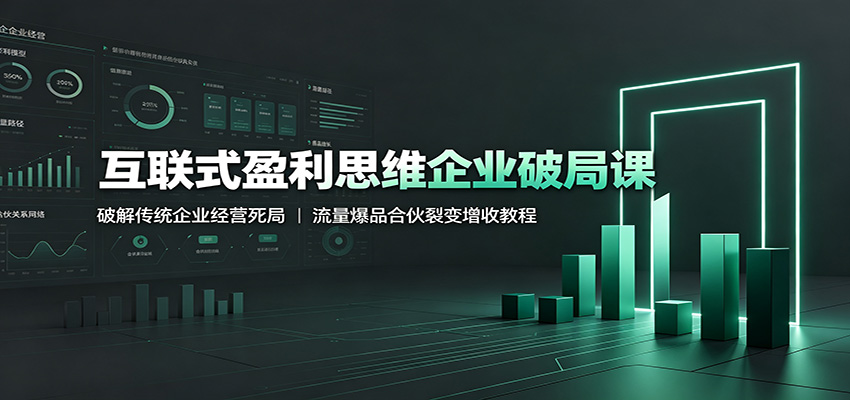 互联式盈利思维企业破局课：破解传统企业经营死局，流量爆品合伙裂变增收教程-爱搭资源网