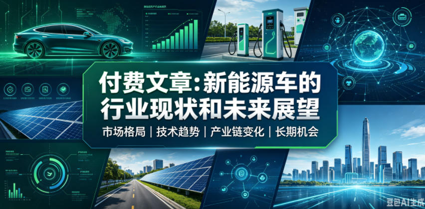 付费文章：新能原车的行业现状和未来展望-爱搭资源网