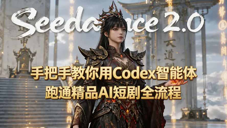 手把手教你用Seedance2.0+Codex智能体跑通精品AI短剧全流程(附3种skill技能-爱搭资源网