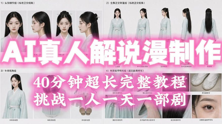 2026年AI真人解说漫剧自动批量化制作教程，40分钟超长完整，自动批量化制作，挑战一人一天一部剧！-爱搭资源网