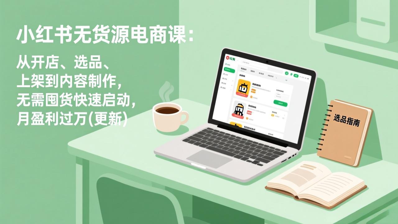 小红书无货源电商课(7月更新-爱搭资源网