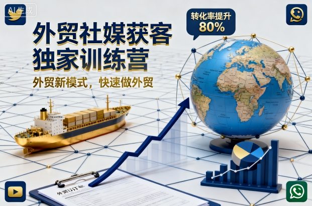 外贸社媒获客独家训练营，外贸新模式，快速做外贸(更新26年07月27日)-爱搭资源网