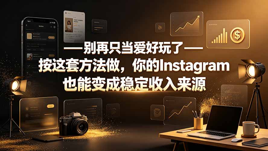 别再只当爱好玩了——按这套方法做，你的Instagram也能变成稳定收入来源-爱搭资源网