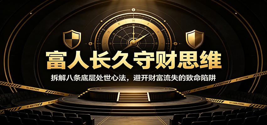 富人长久守财思维：拆解八条底层处世心法，避开财富流失的致命陷阱-爱搭资源网