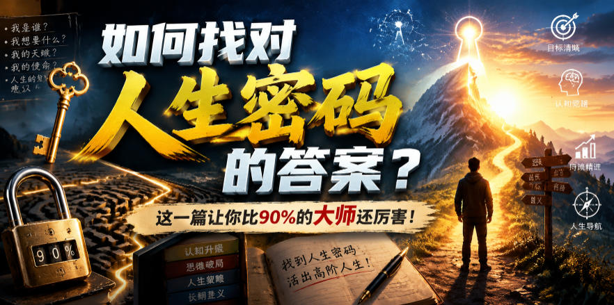 付费文章：如何找对人生密码的答案？这一篇让你比90%的大师还厉害！-爱搭资源网