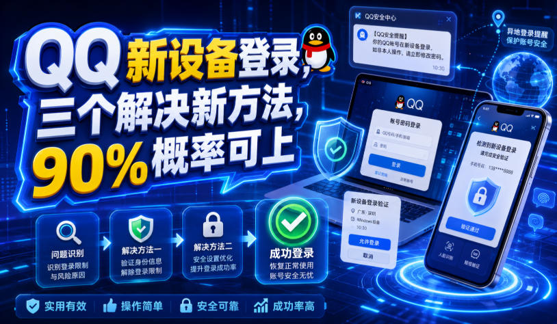 QQ新设备登录，三个解决新方法，90%概率可上-爱搭资源网
