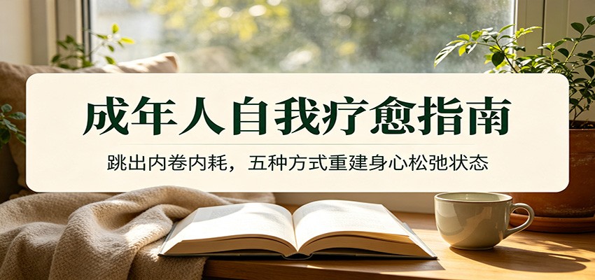 成年人自我疗愈指南：跳出内卷内耗，五种方式重建身心松弛状态-爱搭资源网