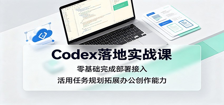 Codex落地实战课：零基础完成部署接入，活用任务规划拓展办公创作能力-爱搭资源网