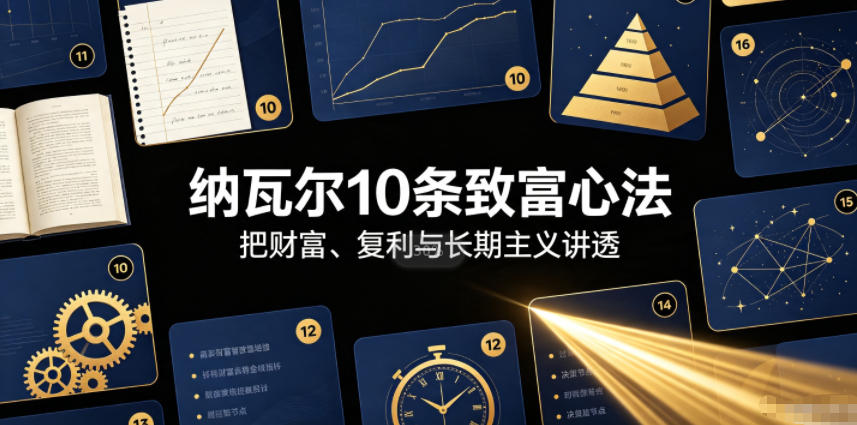 付费文章：纳瓦尔10条致富心法-爱搭资源网
