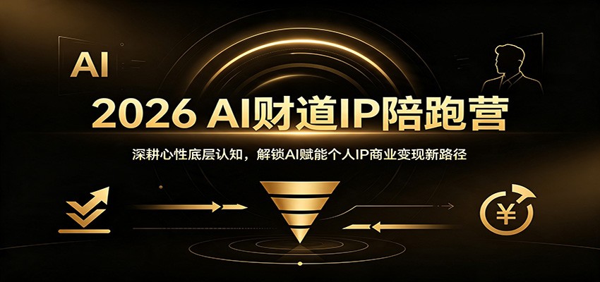 2026 AI财道IP陪跑营:深耕心性底层认知,解锁AI赋能个人IP商业变现新路径-爱搭资源网