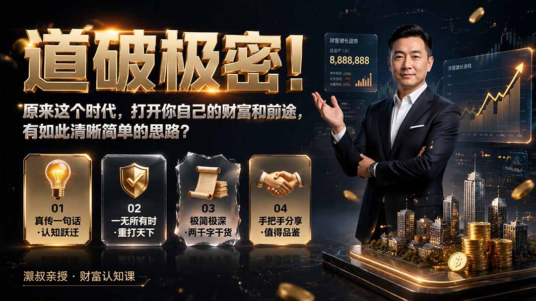 付费文章：道破极密！原来这个时代，打开你自己的财富和前途，有如此清晰简单的思路？-爱搭资源网