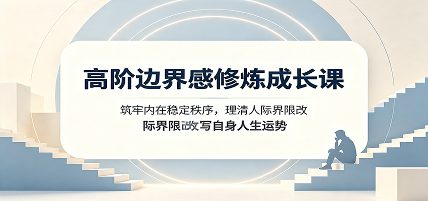 高阶边界感修炼成长课：筑牢内在稳定秩序，理清人际界限改写自身人生运势-爱搭资源网