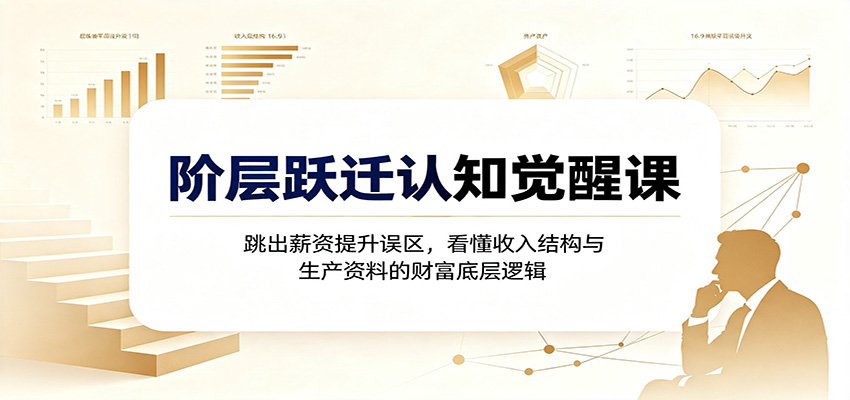 阶层跃迁认知觉醒课：跳出薪资提升误区，看懂收入结构与生产资料的财富底层逻辑-爱搭资源网