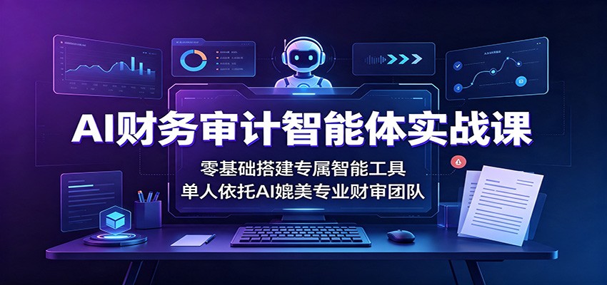 AI财务审计智能体实战课：零基础搭建专属智能工具，单人依托AI媲美专业财审团队-爱搭资源网