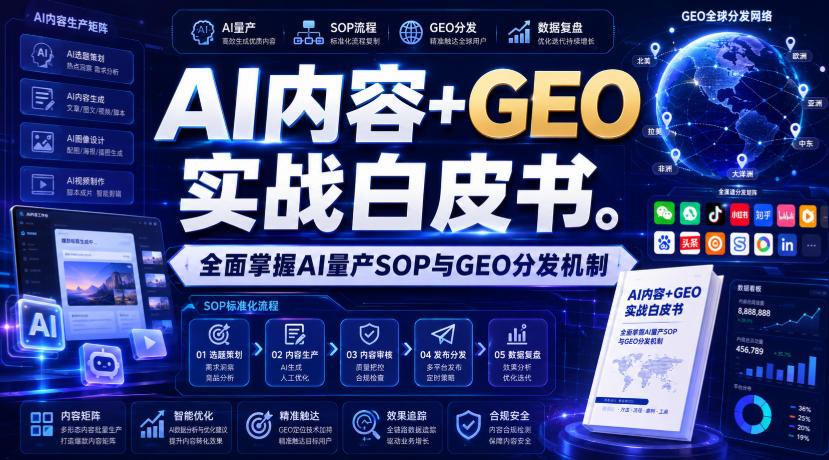 AI内容+GEO实战白皮书，全面掌握AI量产SOP与GEO分发机制【文档】-爱搭资源网