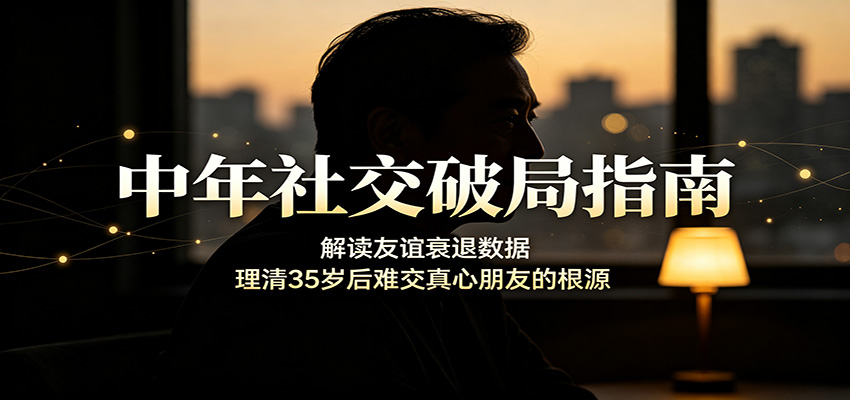 中年社交破局指南：解读友谊衰退数据，理清35岁后难交真心朋友的根源-爱搭资源网