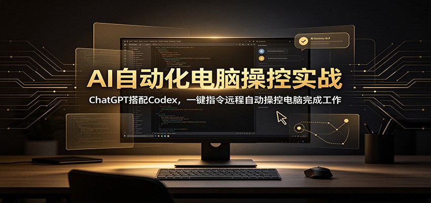 AI自动化电脑操控实战：ChatGPT搭配Codex，一键指令远程自动操控电脑完成工作-爱搭资源网