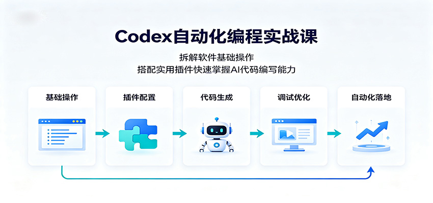 Codex自动化编程实战课：拆解软件基础操作，搭配实用插件快速掌握AI代码编写能力-爱搭资源网