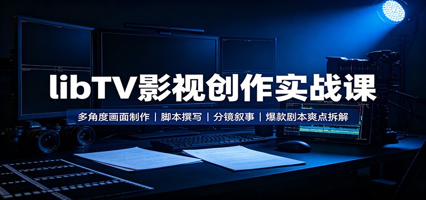 libTV影视创作实战课：多角度画面制作，脚本撰写，分镜叙事，爆款剧本爽点拆解-爱搭资源网