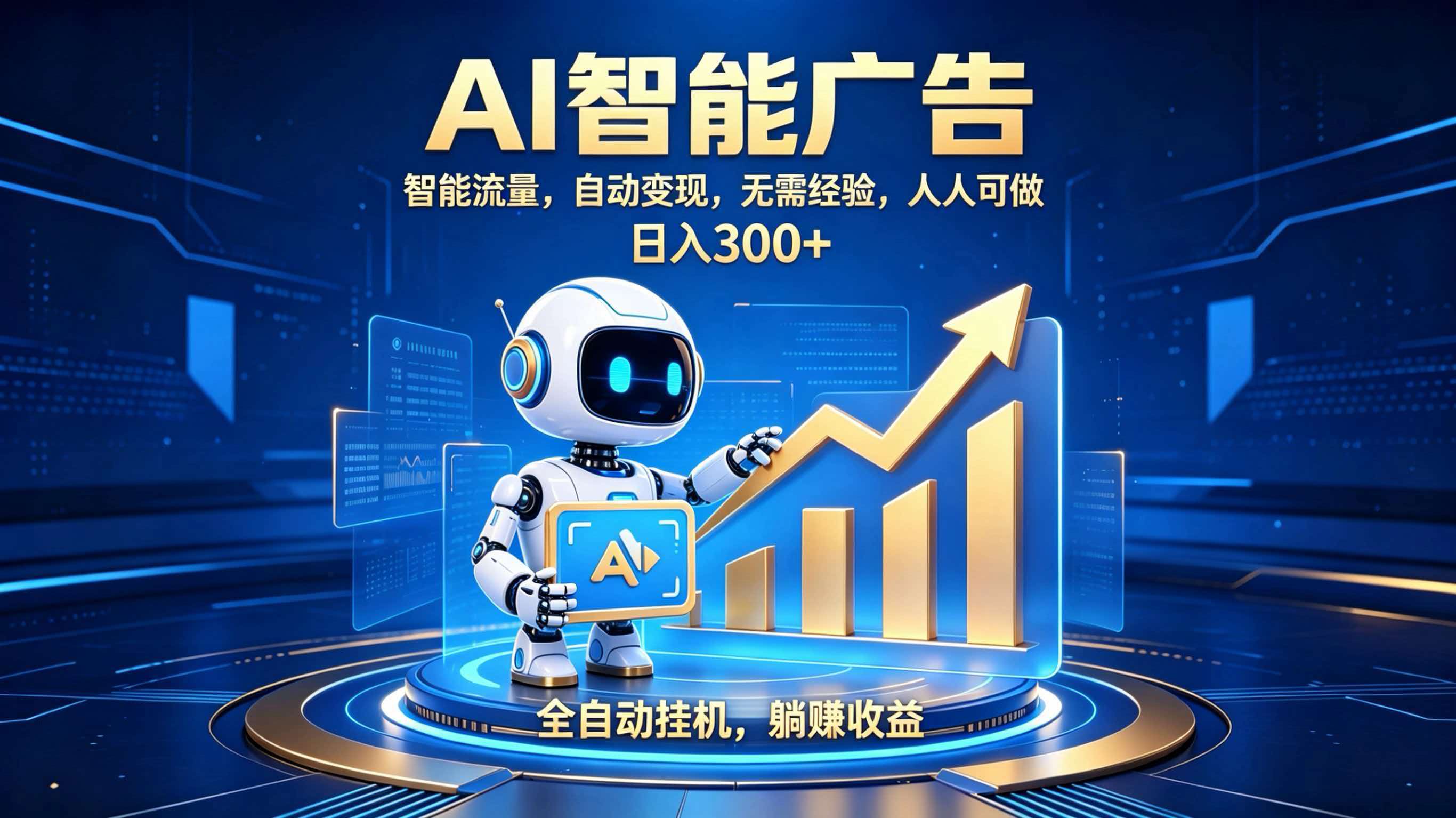 轻资产新赛道，全自动AI广告，打造持续收益-爱搭资源网