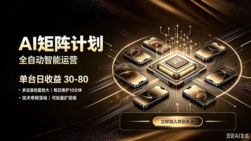AI智能对话，矩阵规模化创业，全程技术扶持，长久稳定，日入800+-爱搭资源网