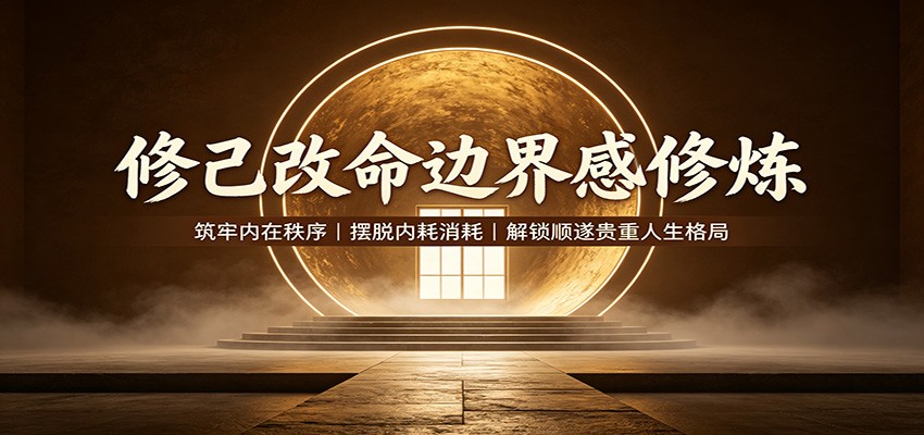 修己改命边界感修炼：筑牢内在秩序，摆脱内耗消耗，解锁顺遂贵重人生格局-爱搭资源网