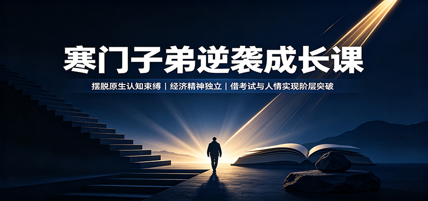 寒门子弟逆袭成长课：摆脱原生认知束缚，经济精神独立，借考试与人情实现阶层突破-爱搭资源网
