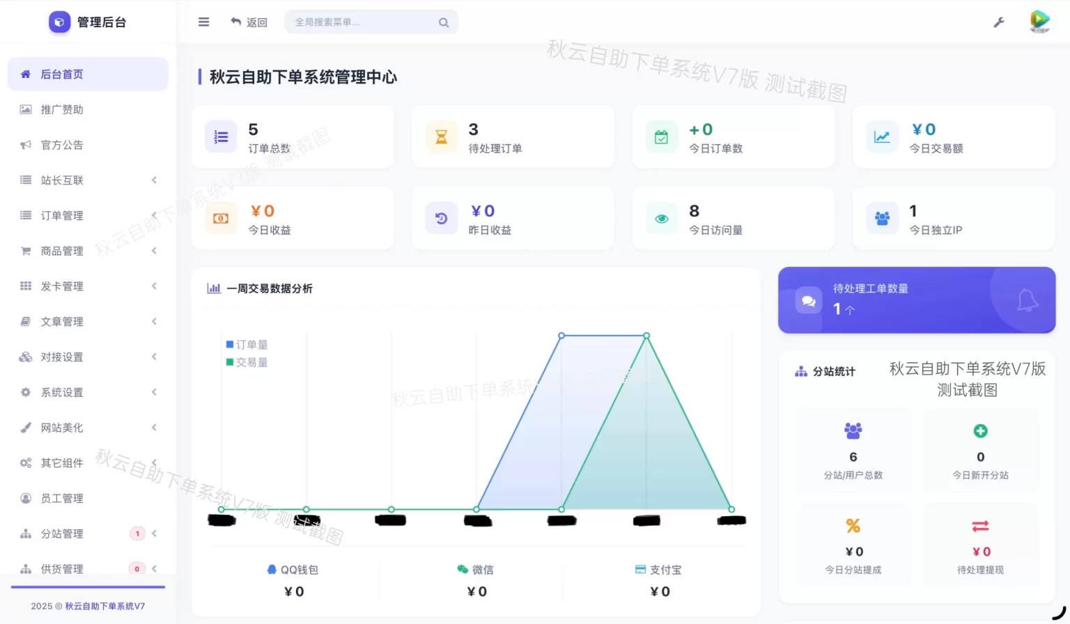 彩虹云商城二开重构美化版源码 秋云自助下单系统V7版-爱搭资源网