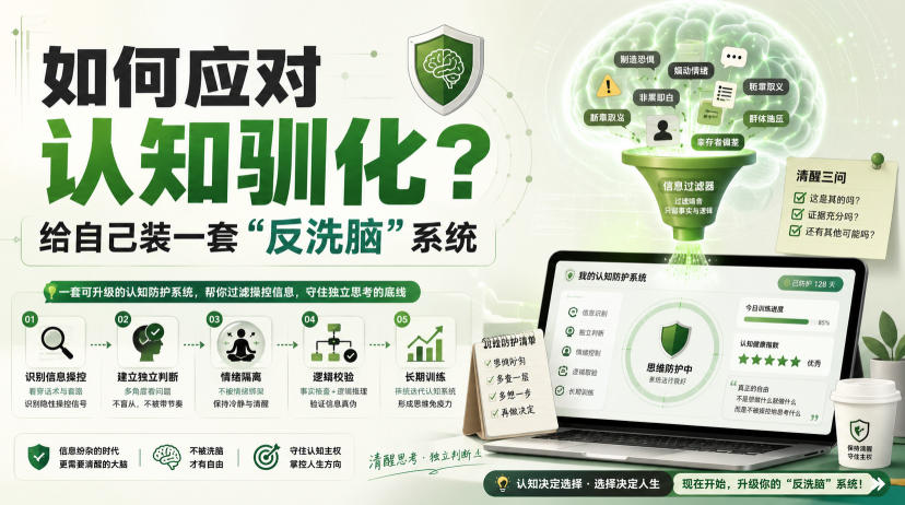 付费文章：如何应对认知驯化？给自己装一套“反洗脑”系统-爱搭资源网