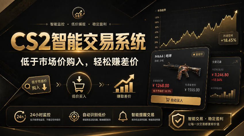 CS2智能交易系统，轻松賺差价|自动运行，无需自己挂G|数据支持任何形式验证【揭秘】-爱搭资源网
