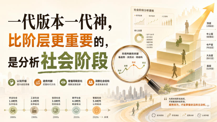 付费文章：一代版本一代神，比阶层更重要的，是分析社会阶段-爱搭资源网