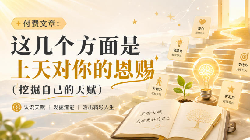 付费文章：这几个方面是上天对你的恩赐(挖掘自己的天赋)-爱搭资源网
