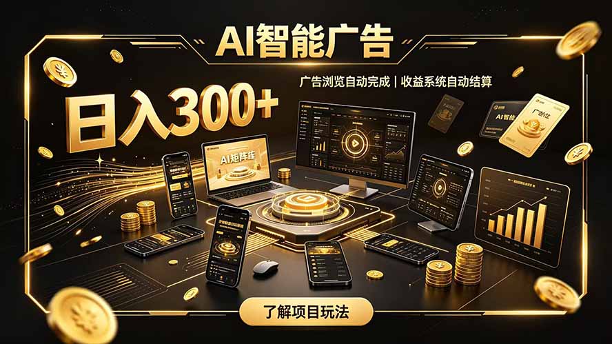 自研 AI 系统｜轻资产起步｜长期稳定收益｜宝妈 上班族轻轻松松日入300+-爱搭资源网