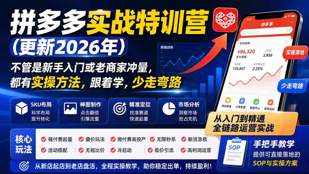 拼多多实战特训营(更新26年0822-爱搭资源网