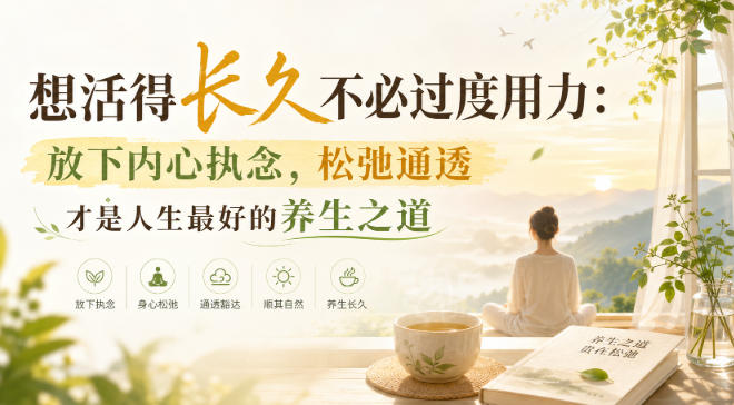 付费文章：想活得长久不必过度用力：放下内心执念，松弛通透才是人生最好的养生之道-爱搭资源网