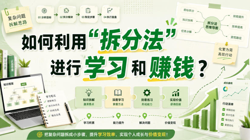 付费文章：如何利用“拆分法”进行学习和賺钱？-爱搭资源网