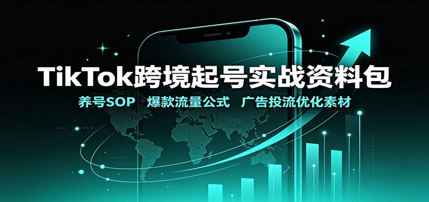 TikTok跨境起号实战资料包：养号SOP，爆款流量公式，广告投流优化素材-爱搭资源网