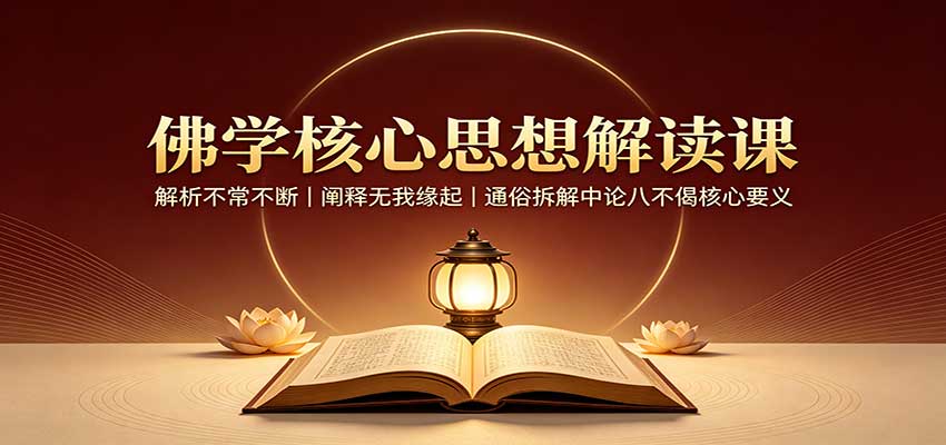 佛学核心思想解读课：解析不常不断，阐释无我缘起，通俗拆解中论八不偈核心要义-爱搭资源网