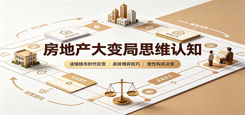 房地产大变局思维认知：读懂楼市时代巨变，卖房博弈技巧，理性购房决策-爱搭资源网