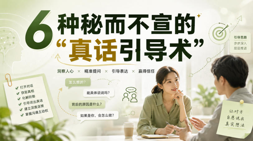 付费文章：6种秘而不宣的“真话引导术”-爱搭资源网